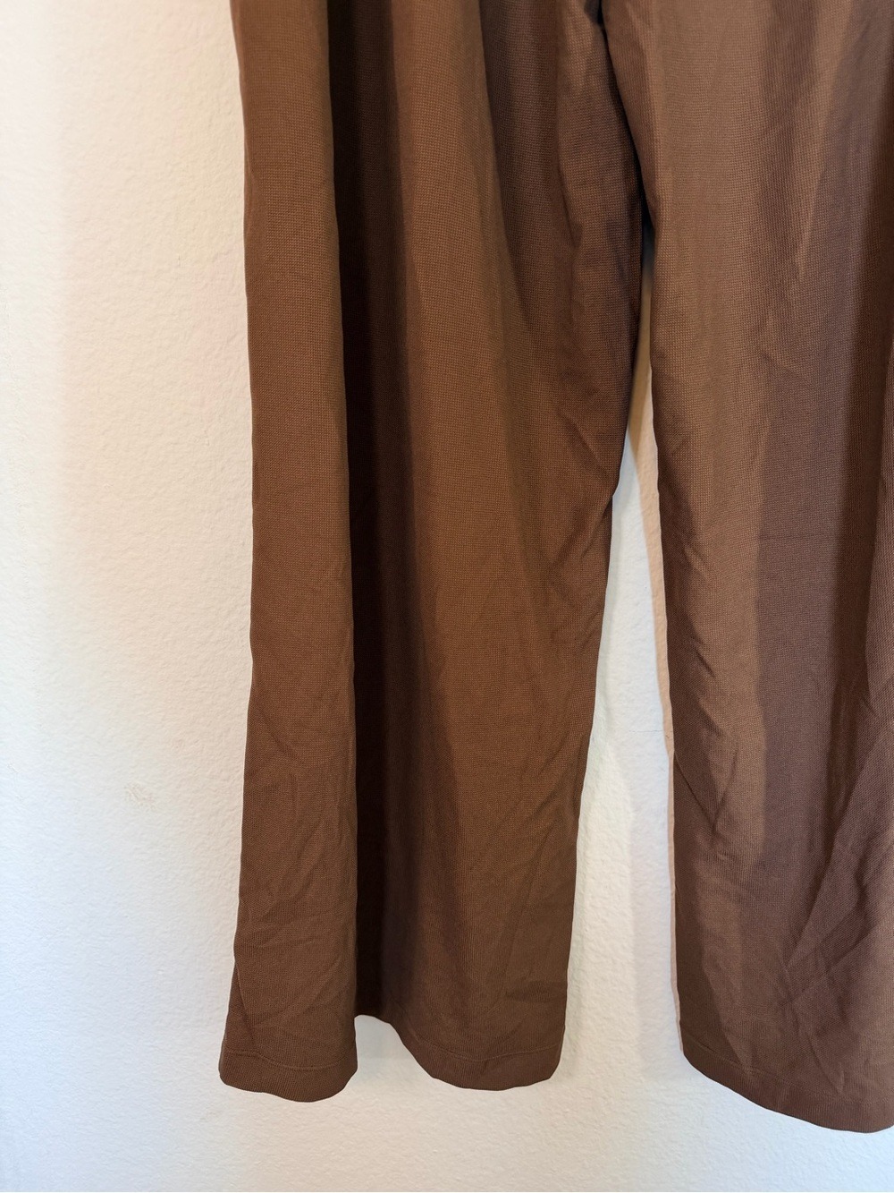 Halara High Waisted Wide Leg Pants Brown XL Regular Pleated Stretch - Picture 8 of 10